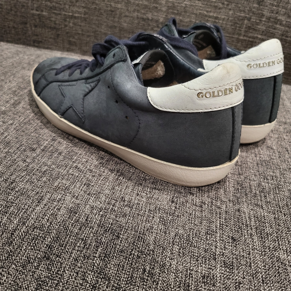 Golden Goose Navy Suede Low-Top Sneakers 36 - Picture 4 of 9